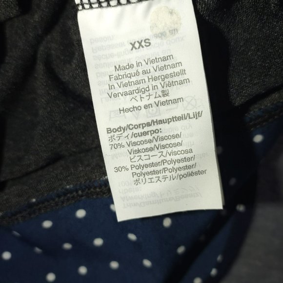 J‎ Crew Mercantile Womens Top XXS Gray Polka Dot Layered Look Long Sleeve Casual - Picture 3 of 10